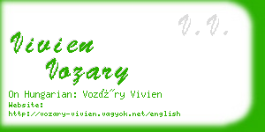 vivien vozary business card